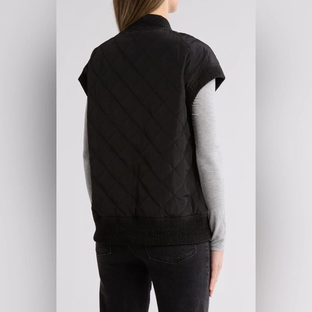 Michael Kors Black Quilted Women's Vest